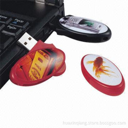 Swivel USB Flash Drives, Made of Plastic Material with USB2.0 Interface Type
